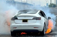 A Tesla Model 3 battery fire has re-ignited concern for EV safety. (Image source: State Of Charge on YouTube)