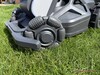Striking feature: the slanted front wheels
