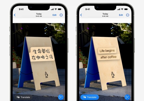 Live Text gains new language translation and currency conversion functionality in iOS 16. Live Text now works on videos as well. (Image source: Apple)