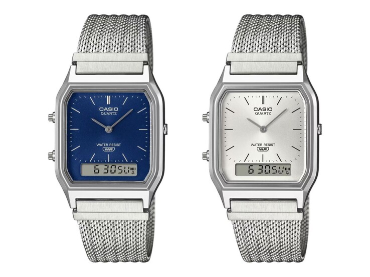 The Casio has released the AQ-230EM-2A (left) and AQ-230EM-7A (right). (Image source: Casio)