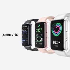 The Galaxy Fit 3 is Samsung&#039;s latest fitness tracker, and a cheaper alternative to the Galaxy Watch smartwatch. (Image source: Samsung)