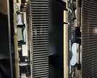 The thermal gel used in a Gigabyte RTX 5080 GPU is leaking towards the PCB. (Image source: Quasar Zone)