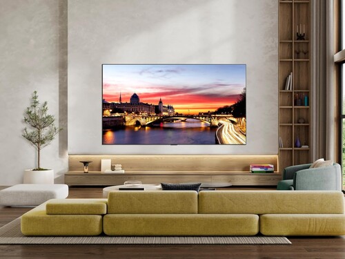 LG C6H OLED TV is shown in living room