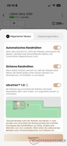 Obstacle detection settings