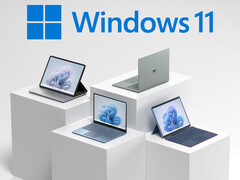 The newly discovered local account bypass trick for Windows 11 is pretty straightforward and easy. Pictured: Windows 11 laptops (Image source: Microsoft - edited)