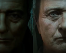 Rutger Hauer in the PC version compared to the next-gen version of Observer. (Image source: YouTube/Bloober/Cycu1)