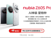 The Nubia Z60S Pro will likely have a 5100 mAh battery and AI features, as per the promo image. (Source: ITHome)