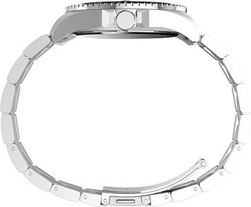 The Timex 42 mm dress watch measures 10 mm (0.39 inches) in thickness (Image source: Timex)