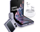Oppo sells the Find N2 Flip in Astral Black and Moonlit Purple colourways. (Image source: Oppo)