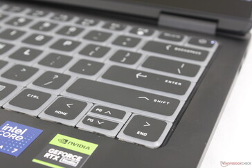 Cramped arrow keys with no fingerprint reader