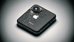 Damaged back glass of an imaginary iPhone model (Image source: DALL·E 3-generated image)