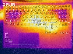 Heat distribution during stress test with The Witcher 3 (top)