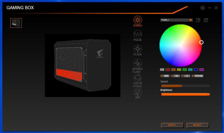 RGBFusion 2.0 LED controls also available on iOS and Android