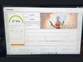 Modified RTX 5090 laptop Time Spy benchmark result: 27,343 points overall and 28,923 for the GPU (Image source: Reddit/u/Pristine_Wing5716)