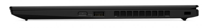 Right side: Power button, USB-A (3.1 Gen.1 Always-On), Kensington