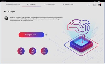 AI Engine = MSI AI Engine in the performance profiles