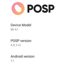 Android 11 on Xiaomi Mi A1 via POSP ROM (Source: Own)