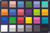 ColorChecker: The lower half of each area of color displays the reference color