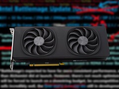 Intel launched the first Battlemage desktop card, the Arc B580, back in December 2024. (Image source: Sebastian Bade for Notebookcheck, Moore's Law Is Dead on YouTube, edited)