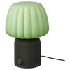 The IKEA Kulglass Bluetooth speaker lamp in dark green. (Image source: IKEA)