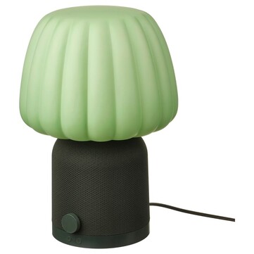 The Kulglass Bluetooth speaker lamp in green. (Image source: IKEA)