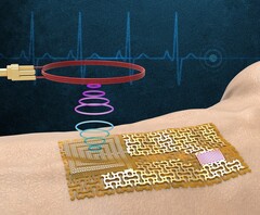 The e-skin can be worn like a bandage that sends biomarker info to a nearby phone. (Image Source: MIT.edu)