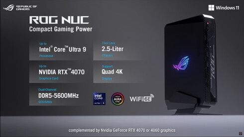 Main highlights of ROG NUC (Image source: Asus)