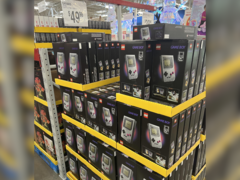 Pallets of the Lego Nintendo Game Boy Box Sets on display at Sam&#039;s Club (image source: r/lego)