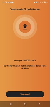 Push- and App notificationswhen leaving ...