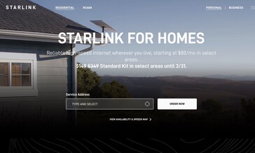Starlink Residential landing page. (Image source: SpaceX)