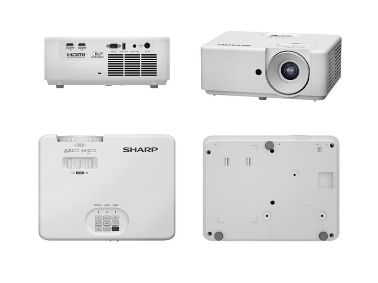The lower-specced Sharp XP-M401H-W has an aspect ratio of 16:9, while the XP-M421W-W has 16:10. (Source: Sharp)