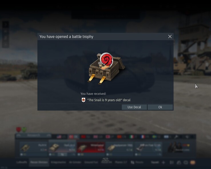 War Thunder 9th anniversary decal (Source: Own)