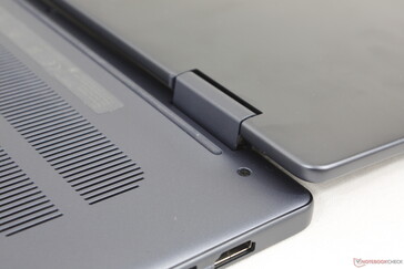 Hinge rigidity is excellent and uniform at all angles up to the full 360 degrees