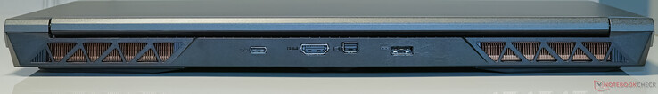 Rear: USB 3.2 Gen2 Type-C (Power delivery-out), HDMI-out, mini-DisplayPort-out, DC-in