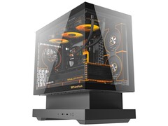 The black variant of the Standard Edition Floatron F1 mATX case. (Image source: darkFlash)