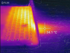 Thermal profile, max load (side)