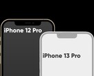 The comparison makes sure: The notch is supposed to shrink in 2021, not only on the iPhone 13 but also on the iPhone 13 Pro (Image source: 91Mobiles)