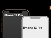 The comparison makes sure: The notch is supposed to shrink in 2021, not only on the iPhone 13 but also on the iPhone 13 Pro (Image source: 91Mobiles)