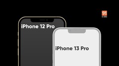 The comparison makes sure: The notch is supposed to shrink in 2021, not only on the iPhone 13 but also on the iPhone 13 Pro (Image source: 91Mobiles)