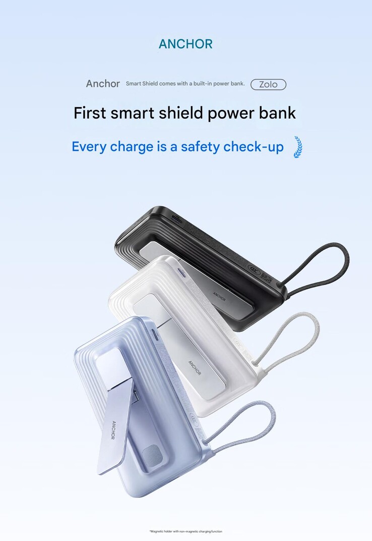 The Anker Zolo Smart Shield Built-in Cable Power Bank