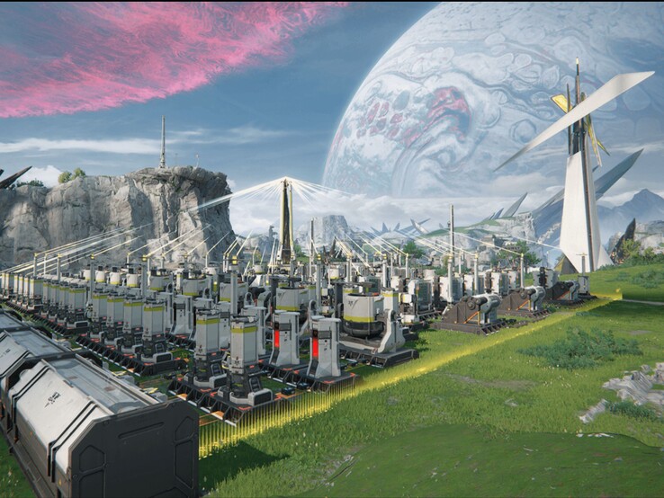 Alongside traditional RPG gameplay, Arknights: Endfield lets players build large factories with automated production lines. (Screenshot from the official Arknights: Endfield website)