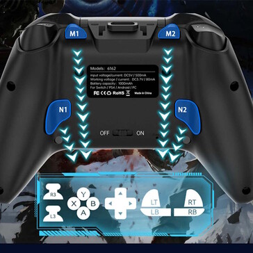 Additional programmable buttons on the back