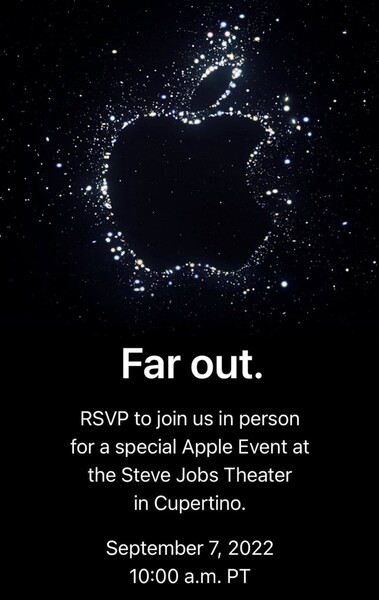Apple Far Out invitation. (Image source: Apple)
