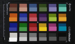 ColorChecker: The lower half of each area of colour displays the reference colour