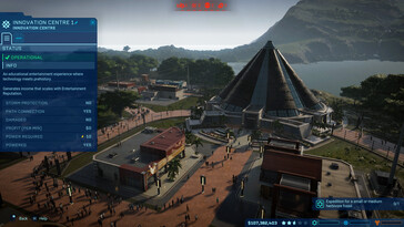 An image showing a gameplay sequence in Jurassic World Evolution.