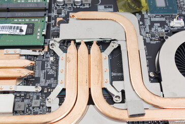 Three copper heat pipes dedicated to the GPU