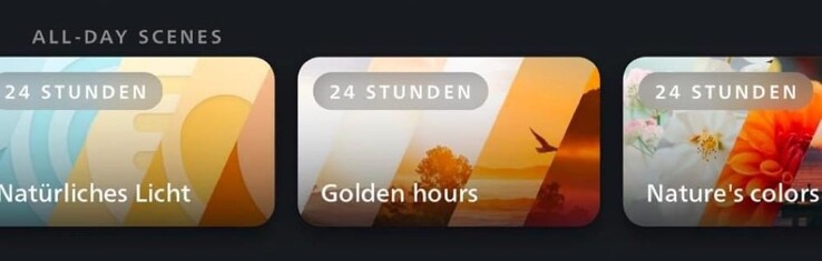 The user screenshot of the new Philips Hue all-day scenes. (Image source: Hueblog.de)