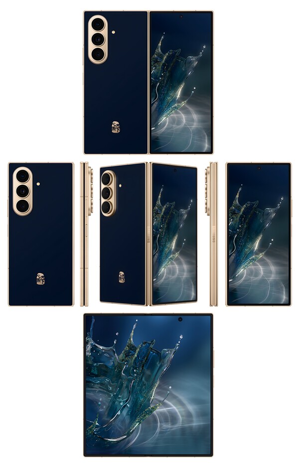 The Samsung W27 will be available in two colors, including Aura Blue (pictured).