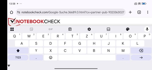 Gboard in landscape mode