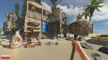An image showing a shelter in Stranded Deep.